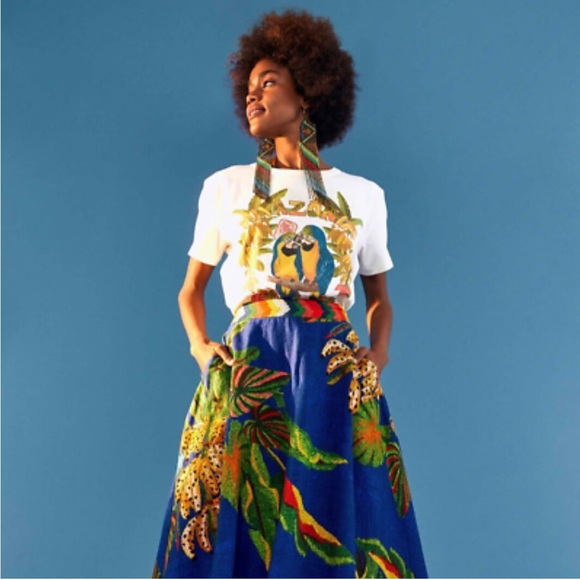 FARM Rio Amazonia tropical 100% cotton women t shirt - Picture 2 of 15